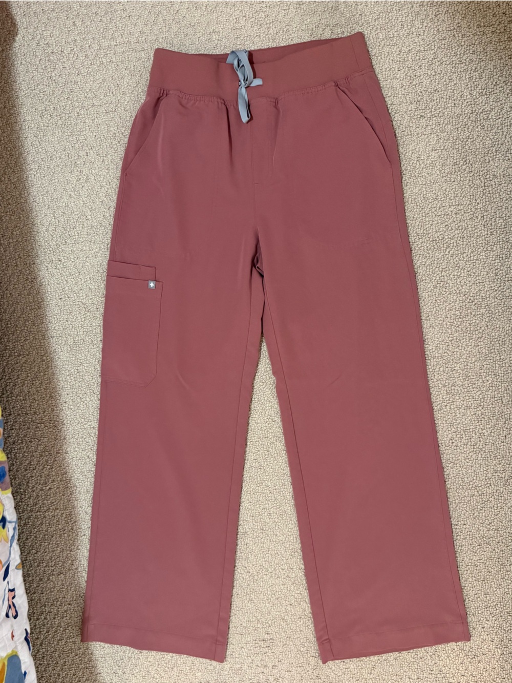 Figs Mauve High Waisted Isabel Wide Leg - Scrub Pant